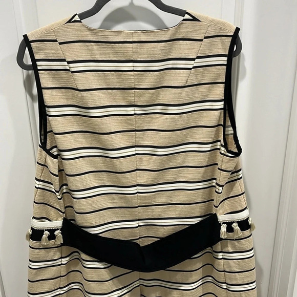 Beatrice.B Anthropologie Striped Tassel Embroidered Vest Sz XL US 10 - Picture 10 of 10